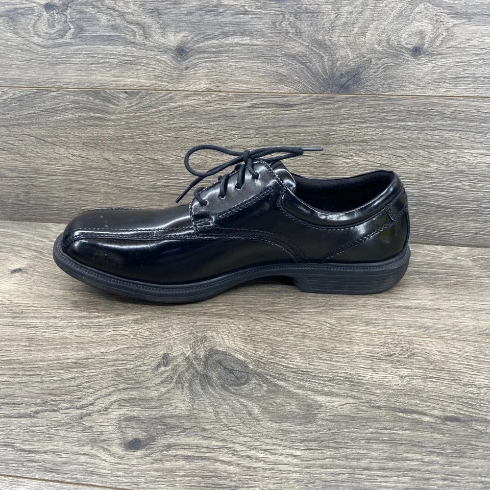 Nunn Bush Kore Oxford Shoes Mens 11.5 M Black Leather Slip Resistant 84356-001